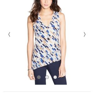 WHBM SLEEVELESS PATTERNED SILK TUNIC